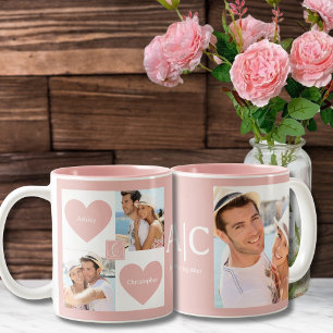 Tasse 2 Couleurs Photo Couples personnalisés