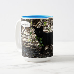 Tasse 2 Couleurs Photo de chat noir