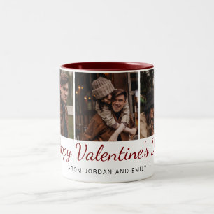 Tasse 2 Couleurs Photo élégant simple moderne Joyeuse Saint-Valenti