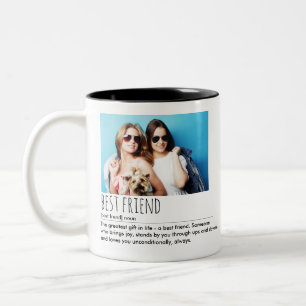Tasse 2 Couleurs Photo meilleure définition d'ami personnalisée