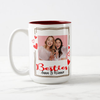Tasse 2 Couleurs Photo Minimaliste Moderne Chic Meilleures Amies Am