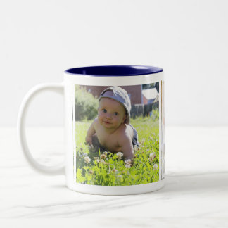 Tasse 2 Couleurs photo moderne mignonne tendance créer votre propre
