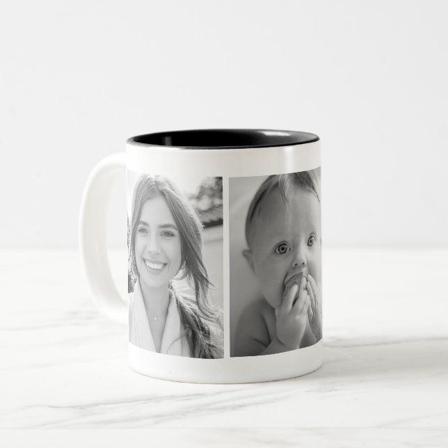 Tasse 2 Couleurs Photo personnalisée Musique (Devant gauche)