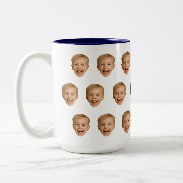 Tasse 2 Couleurs Photo Personnalisée, Photo Personnalisée, Famille (Gauche)