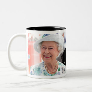 Tasse 2 Couleurs Photo professionnelle de HM Queen Elizabeth II Abu