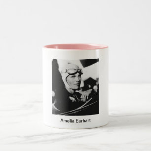 Tasse 2 Couleurs Photo vintage Amelia Earhart