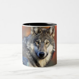 Tasse 2 Couleurs Photographie de loup