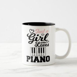 Tasse 2 Couleurs Piano Girl