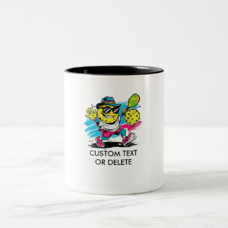 Tasse 2 Couleurs pickleball drôle
