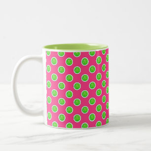 Tasse 2 Couleurs Pickleball Green Pickleballs Pois Hot rose