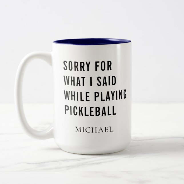 Tasse 2 Couleurs Pickleball Player Gag Sports personnalisés (Gauche)