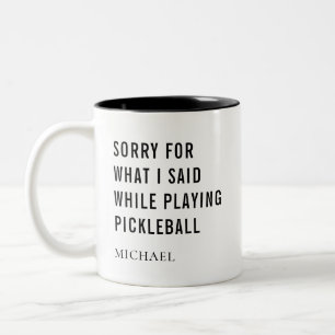 Tasse 2 Couleurs Pickleball Player Personnalisé Office Coworker