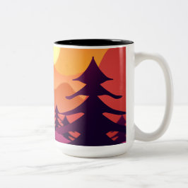 Tasse 2 Couleurs Pics paisibles à Sunse