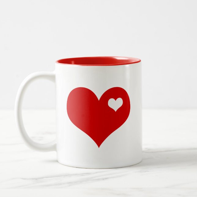 Tasse 2 Couleurs Pièce de mon coeur (Gauche)