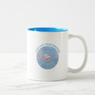 Tasse 2 Couleurs Pig Volant Regardez Votre Fenêtre