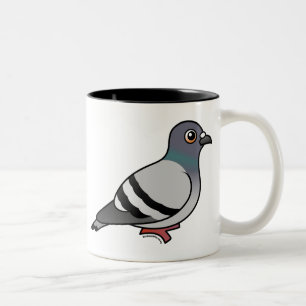 Tasse 2 Couleurs Pigeon de roche mignon