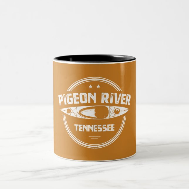 Tasse 2 Couleurs Pigeon River, Tennessee (Centre)