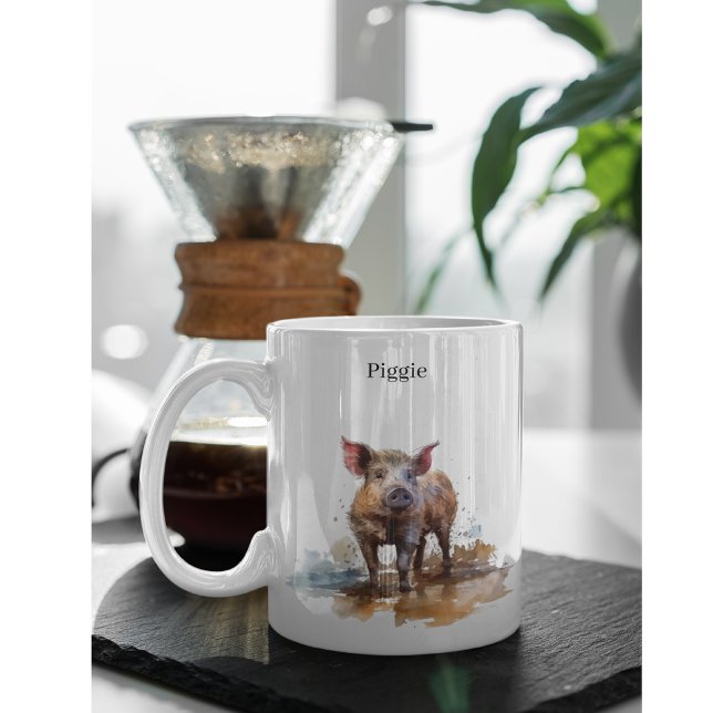 Tasse 2 Couleurs Piglet en jeu, personnalisation (Créateur téléchargé)