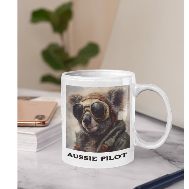 Tasse 2 Couleurs Pilote Koala (Créateur téléchargé)
