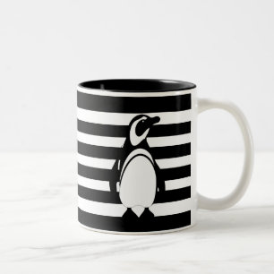 Tasse 2 Couleurs Pingouin et rayures