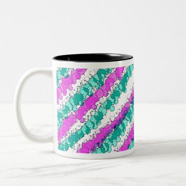 Tasse 2 Couleurs Pink et Turquoise Splatt détendu (Gauche)