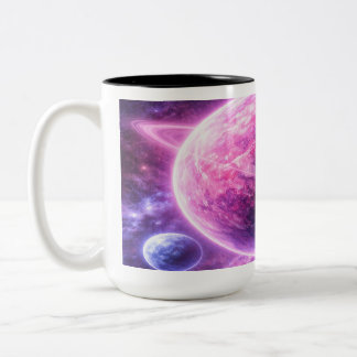Tasse 2 Couleurs Pink Planet with Four Moons