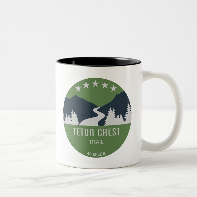 Tasse 2 Couleurs Piste de crête de Teton (Droit)