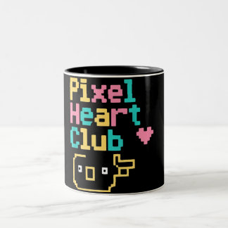 Tasse 2 Couleurs Pixel Heart Club : Amour Rétro en Pixel Art pour l