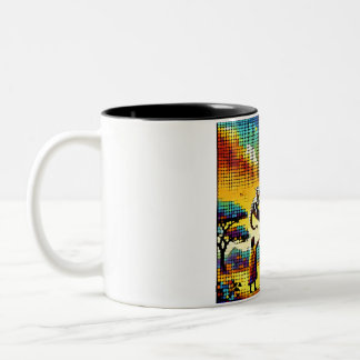 Tasse 2 Couleurs pixelated image of a dragon trainer