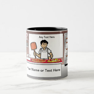 Tasse 2 Couleurs Pizza Maker - Dessin masculin