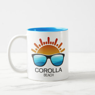 Tasse 2 Couleurs Plage de Corolla Caroline du Nord Lunettes de sole