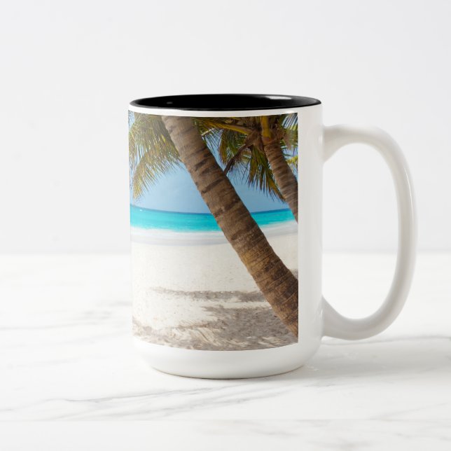 Tasse 2 Couleurs Plage du Paradis tropical (Droit)