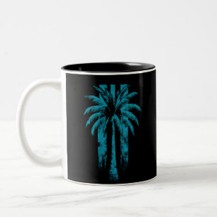 Tasse 2 Couleurs Plage Hawaïenne Été Vacances Tropicales Palmier