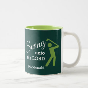 Tasse 2 Couleurs PLAISIR À L'ÉTERNEL Golf Vert Personnalisé