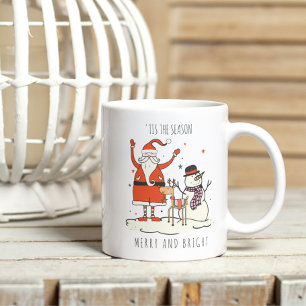 Tasse 2 Couleurs Plaisir personnalisé Père Noël Snowman Reindeer No