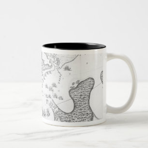 Tasse 2 Couleurs Plan de la ville et du port de Carthagène