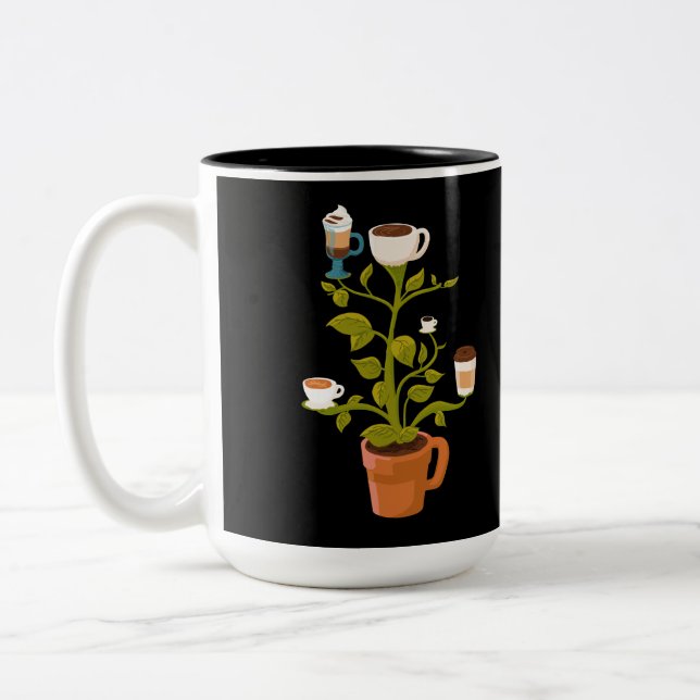 Tasse 2 Couleurs Plante café (Gauche)