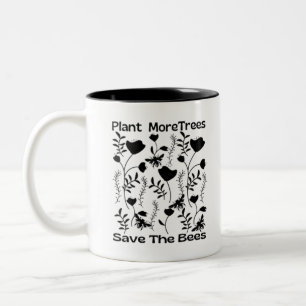 Tasse 2 Couleurs Plante Plus D'Arbres Sauvent Les Abeilles