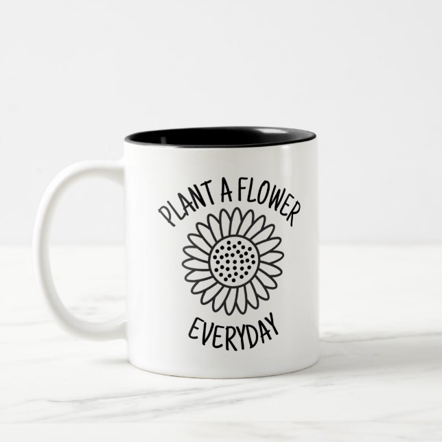 Tasse 2 Couleurs Plante Une Fleur Tous Les Jours (Gauche)