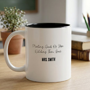 Tasse 2 Couleurs Planter des graines d'espoir Les regarder grandir