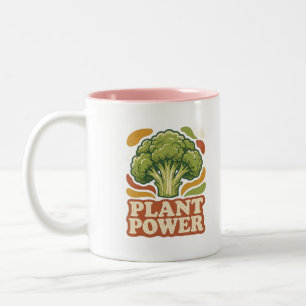 Tasse 2 Couleurs Plat puissance brocolli