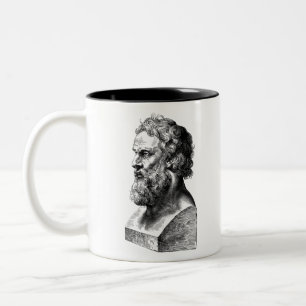 Tasse 2 Couleurs Plato Bust plato, philosophie Illustration