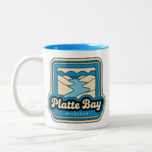 Tasse 2 Couleurs Platte Bay les années 70 Retro Michigan Vintage