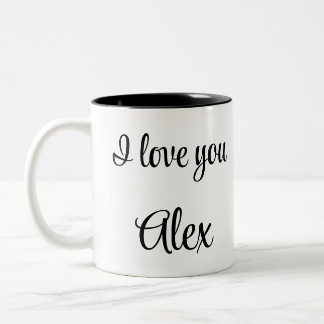 Tasse 2 Couleurs Playing soccer graphic black (Gauche)