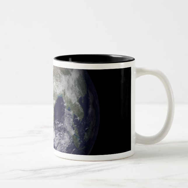 Tasse 2 Couleurs Pleine Terre montrant l'Europe et l'Asie (Droit)