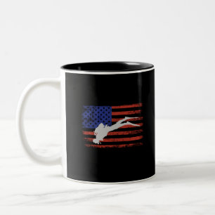 Tasse 2 Couleurs Plongée Sous-Marine Avec Drapeau Usa-Usa-Drapeau-D