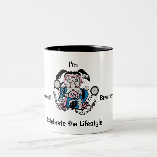 Tasse 2 Couleurs Plongeur de poussin de photo (Centre)