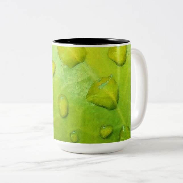 Tasse 2 Couleurs Pluie printanière Abstraite (Devant droit)
