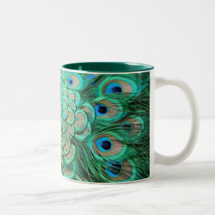 TASSE 2 COULEURS PLUMES DE PAON