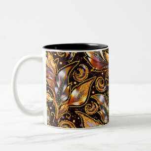 Tasse 2 Couleurs Plumes ornementales Abstraites